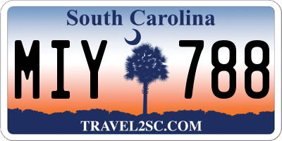 SC license plate MIY788