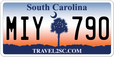 SC license plate MIY790