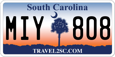 SC license plate MIY808