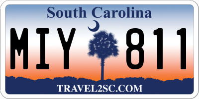 SC license plate MIY811