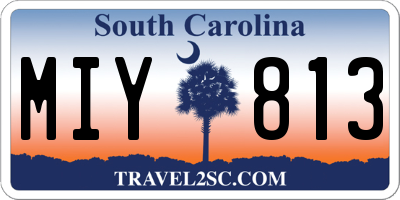 SC license plate MIY813
