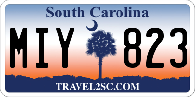 SC license plate MIY823