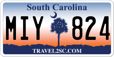 SC license plate MIY824