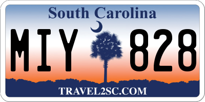 SC license plate MIY828