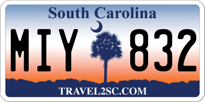 SC license plate MIY832