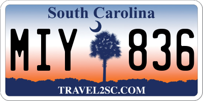 SC license plate MIY836