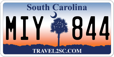SC license plate MIY844