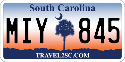SC license plate MIY845