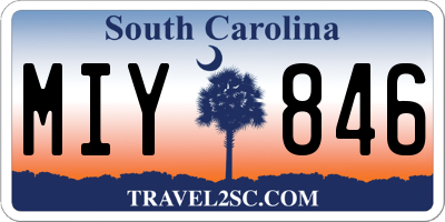 SC license plate MIY846