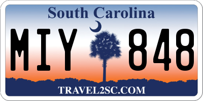 SC license plate MIY848