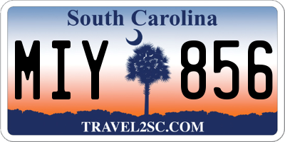 SC license plate MIY856