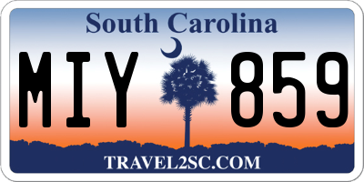 SC license plate MIY859