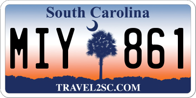 SC license plate MIY861