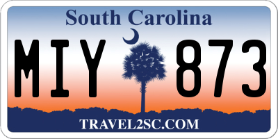 SC license plate MIY873