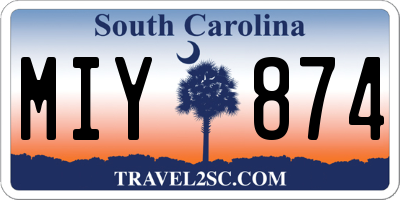 SC license plate MIY874
