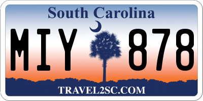 SC license plate MIY878