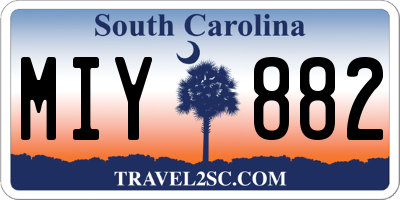 SC license plate MIY882