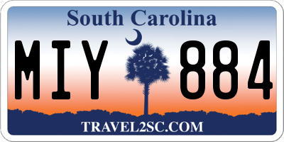 SC license plate MIY884