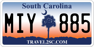 SC license plate MIY885