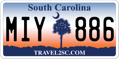 SC license plate MIY886
