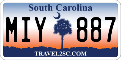 SC license plate MIY887