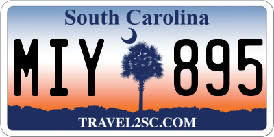 SC license plate MIY895