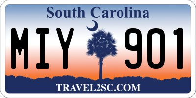 SC license plate MIY901
