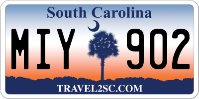 SC license plate MIY902