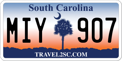 SC license plate MIY907