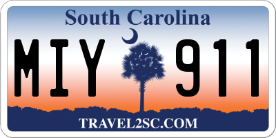 SC license plate MIY911