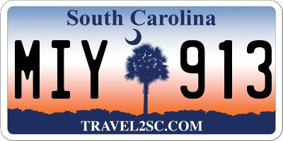 SC license plate MIY913