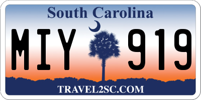SC license plate MIY919