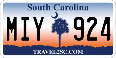 SC license plate MIY924