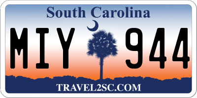 SC license plate MIY944