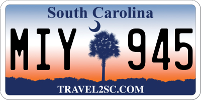 SC license plate MIY945