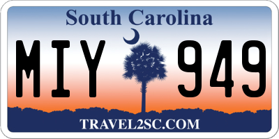 SC license plate MIY949