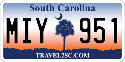 SC license plate MIY951