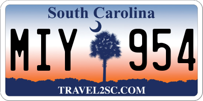 SC license plate MIY954