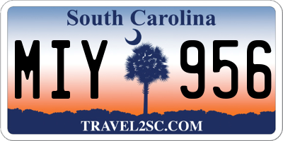 SC license plate MIY956
