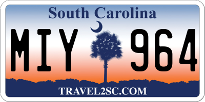 SC license plate MIY964