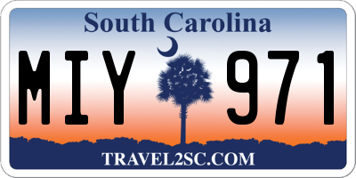 SC license plate MIY971