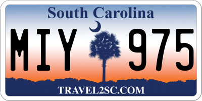 SC license plate MIY975