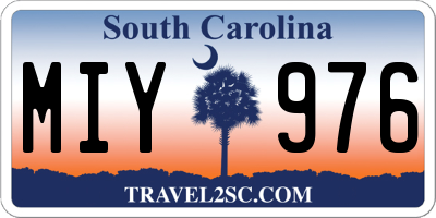SC license plate MIY976