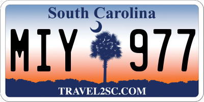 SC license plate MIY977