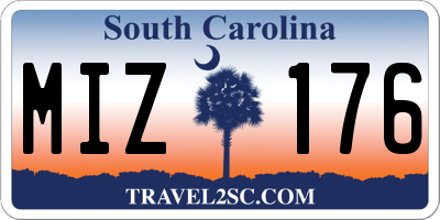 SC license plate MIZ176