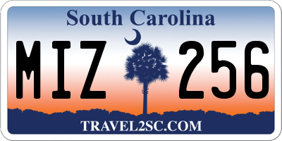 SC license plate MIZ256
