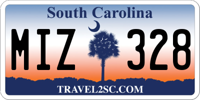 SC license plate MIZ328