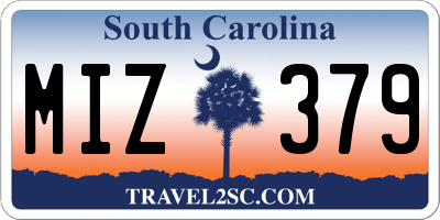 SC license plate MIZ379