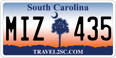 SC license plate MIZ435