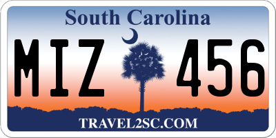 SC license plate MIZ456